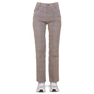 MCQ Women's Plaid Tailored Trousers Women Beige Pants